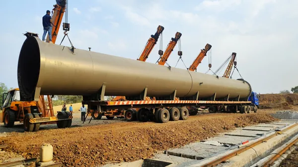 Industrial vessel loading and handling