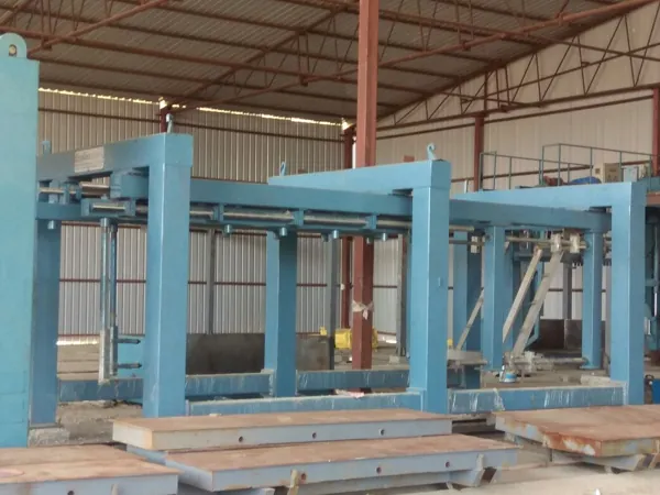 AAC handling frame and rail arrangement