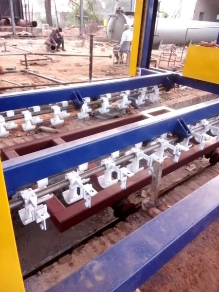 AAC machinery rollers and frame detail