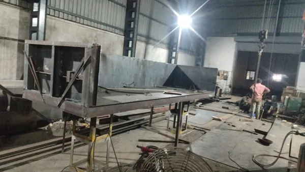 Fabricated process equipment in the workshop