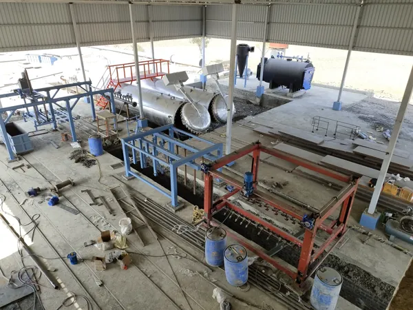 Workshop view of plant machinery fabrication